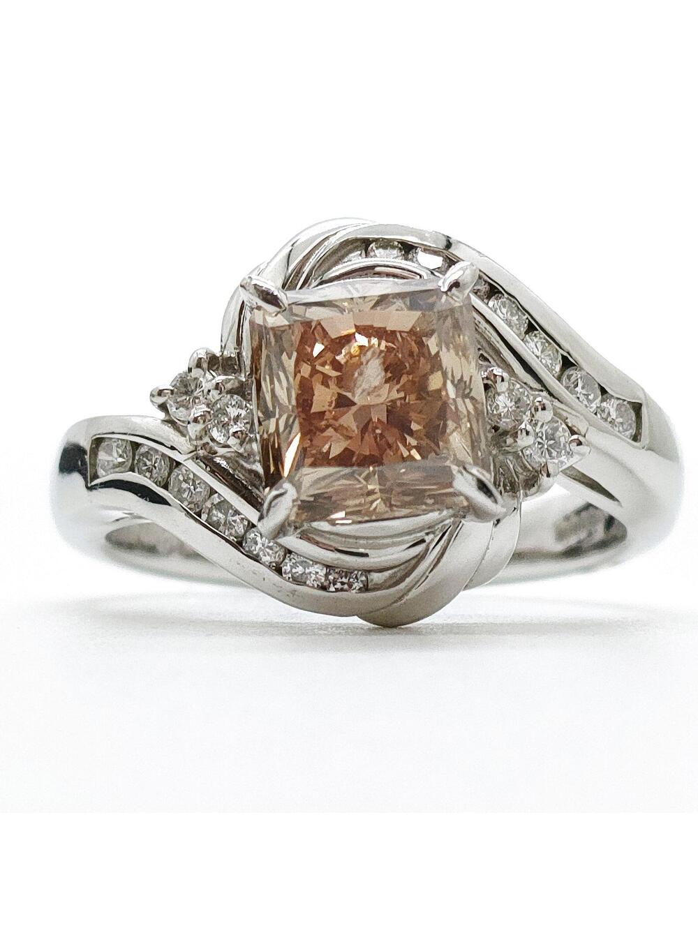 Jewelry Ring Natural Diamond 1.86ct Platinum 2341349